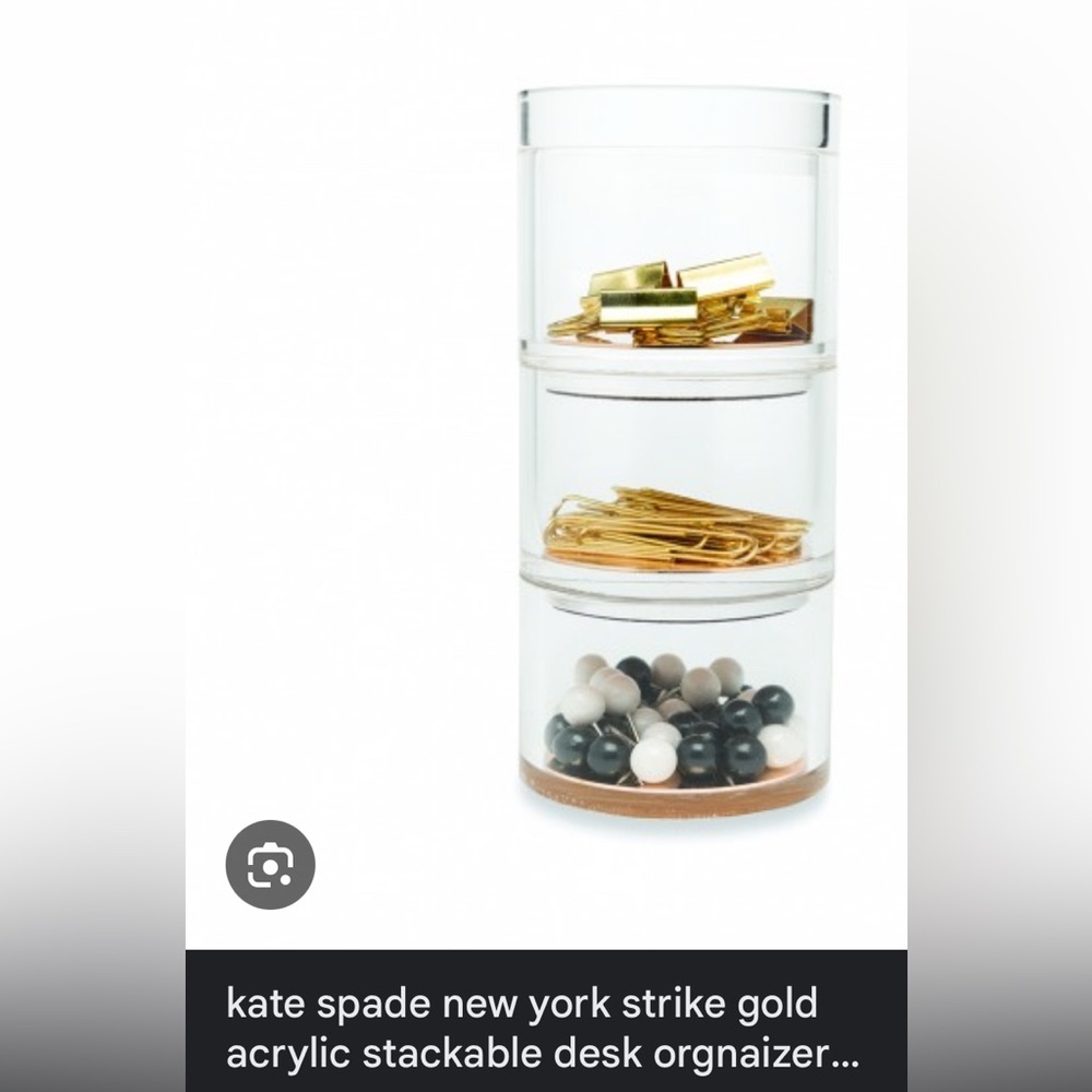 Kate Spade  Acrylic Holder with Gold Accents